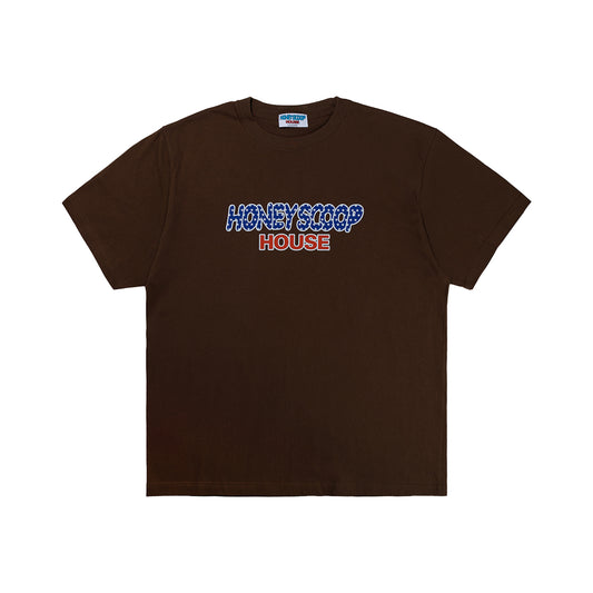 FLAG LOGO TEE BROWN